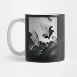 Palm Leaves in Black and White Mug